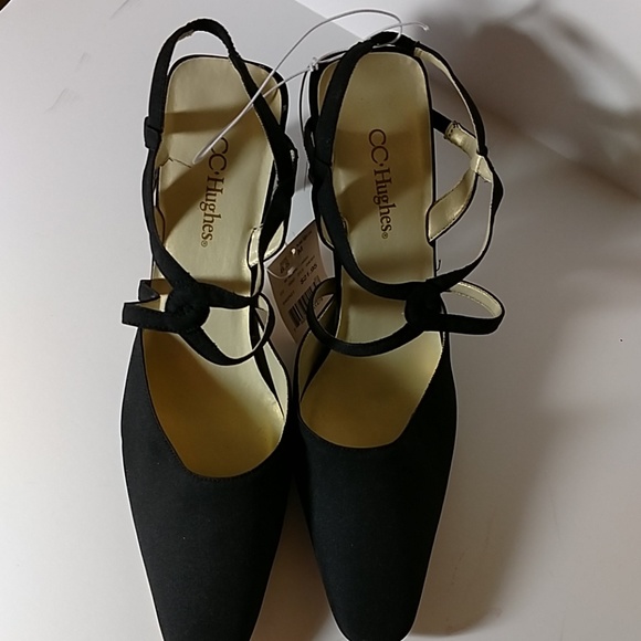 NWT Black Block Heel Strapped Shoes Size 8.5 with defects - Picture 8 of 11